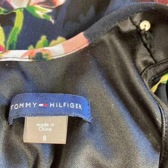 Tommy Hilfiger Sleeveless Dress Floral Chiffon Cottage Boho Preppy Wedding 8 - Picture 5 of 6